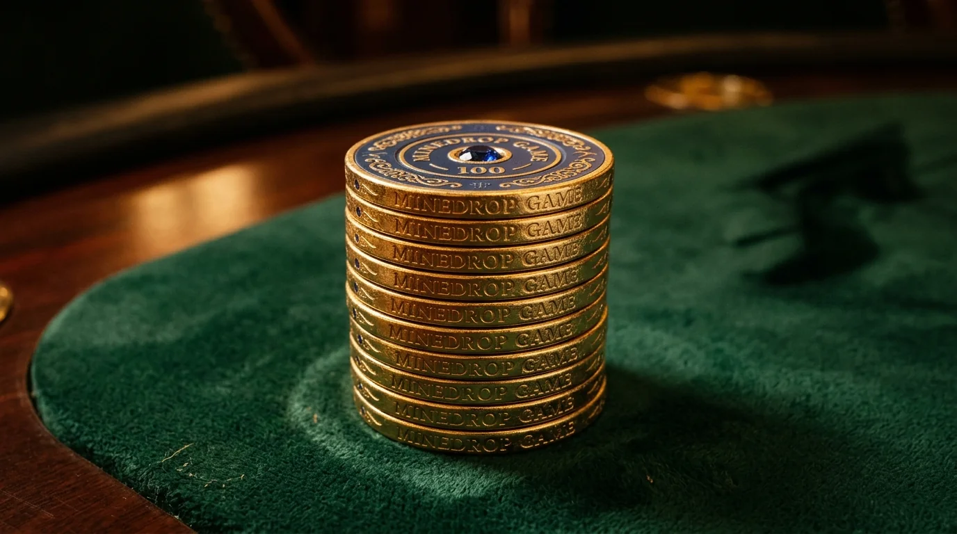 Golden treasure chest at the bottom of a grid